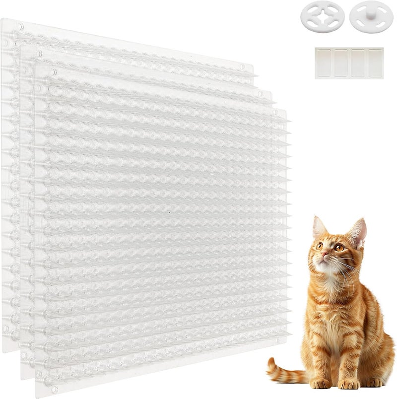 Mardili 12 Pack Scat Mat for Cats with Spikes, Cat Repellent Mat Deterrent Indoor, Training Pads Keep Dogs and Cats Off Couch, Bed, 16 x 13 Inch Garden Scat Mats Outdoor - Image 1